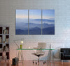 Mountain Ridges under a Blue Mist Canvas Print