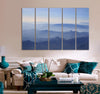 Mountain Ridges under a Blue Mist Canvas Print