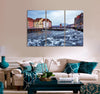 City and Lake Canvas Print