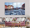 City and Lake Canvas Print