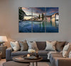 River Flows out the Lake Canvas Print