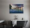 River Flows out the Lake Canvas Print