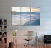 Ocean Waves under White Sky Canvas Print