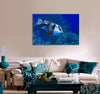 Blue and Red Fish Canvas Print