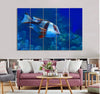 Blue and Red Fish Canvas Print