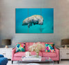 Mother Manatee and Calf Canvas Print