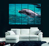 Grey Dolphin Canvas Print