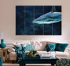 Grey Shark Underwater Canvas Print