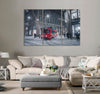 Red City Train Canvas Print