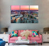 Sky and Colorful Buildings Canvas Print