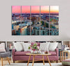 Sky and Colorful Buildings Canvas Print