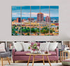 Downtown Cityscape at Twilight Canvas Print