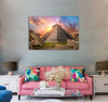 Mayan Pyramid at Sunset Canvas Print