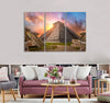 Mayan Pyramid at Sunset Canvas Print