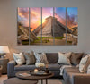 Mayan Pyramid at Sunset Canvas Print