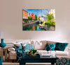 Church and River Canvas Print