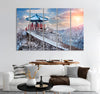 Temple on Mountain Canvas Print