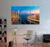 Sunset in Busan city Canvas Print