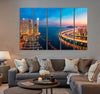 Sunset in Busan city Canvas Print