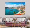 Harbour Yacht Canvas Print