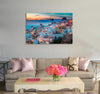 Lights over Village Canvas Print