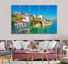 Old Town on Island Canvas Print