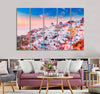 Greek White Houses Canvas Print