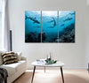 Schooling Grey Sharks Canvas Print