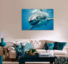 Great White Shark Smiling Canvas Print