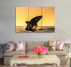 Great White Shark in Jump Canvas Print