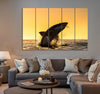 Great White Shark in Jump Canvas Print