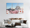 Fuji & Castle Canvas Print