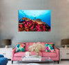 Bright Coral Reef Scene Canvas Print