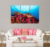 Bright Coral Reef Scene Canvas Print