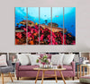 Bright Coral Reef Scene Canvas Print