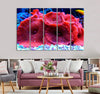 Red Mushroom Coral Canvas Print