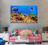 Coral Colont on Reef Canvas Print