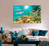 Dolphins and Coral Reef Canvas Print